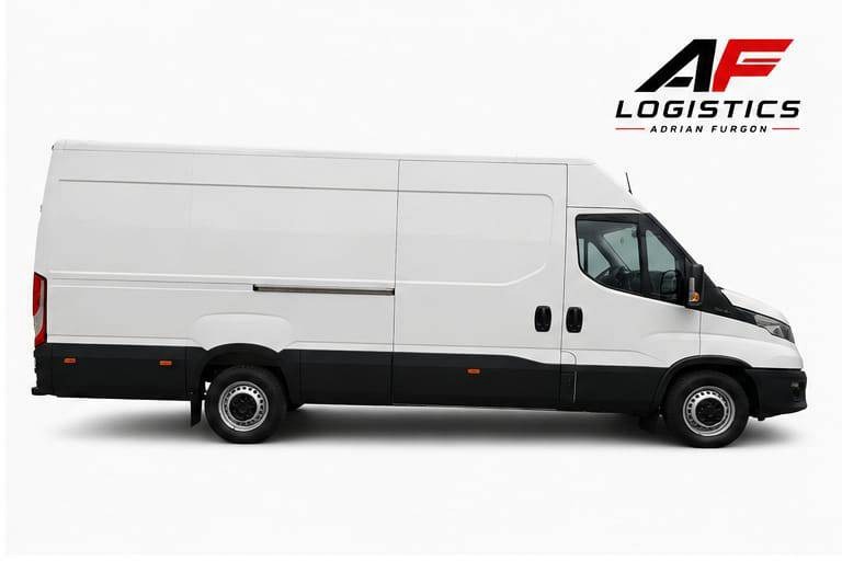 Furgón Iveco L4 de Adrian Furgón Logistics aparcado